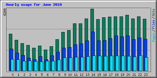 Hourly usage for June 2010